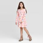 Girls' Long Sleeve Dress - Cat & Jack Pink L, Girl's,