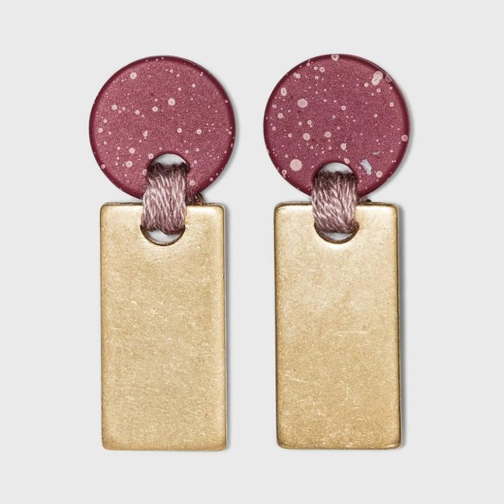 Speckled Disc And Bar Drop Earrings - Universal Thread