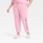 Women's Friends Logo Plus Size Graphic Jogger Pants - Pink
