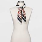 Women's Animal Print Silk Square Scarf With Gift Box - A New Day Brown, Women's,