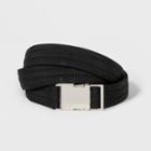 Women's Nylon Webbing Belts With Silver Buckle - Wild Fable Black