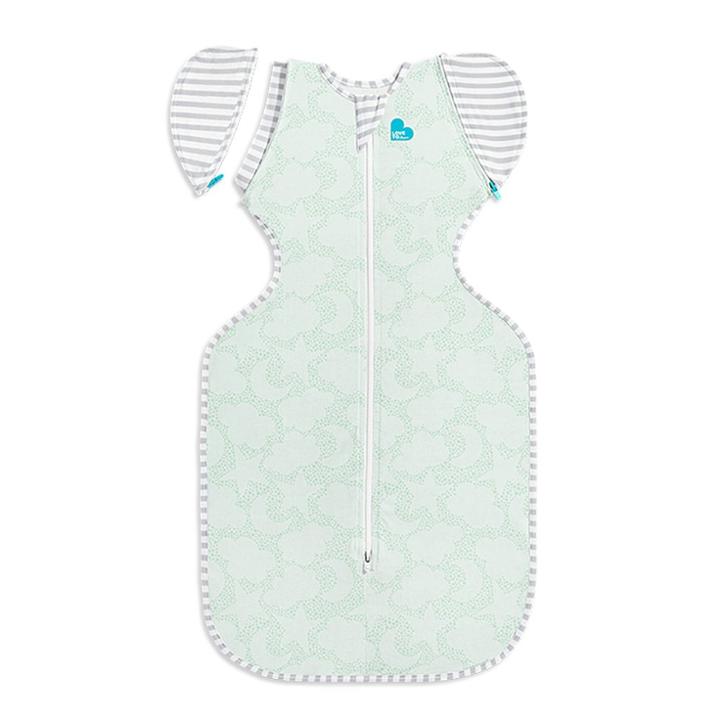 Love To Dream Adaptive Swaddle Wrap Organic 1.0 Tog - Celestial Dot Mint - M -13-19