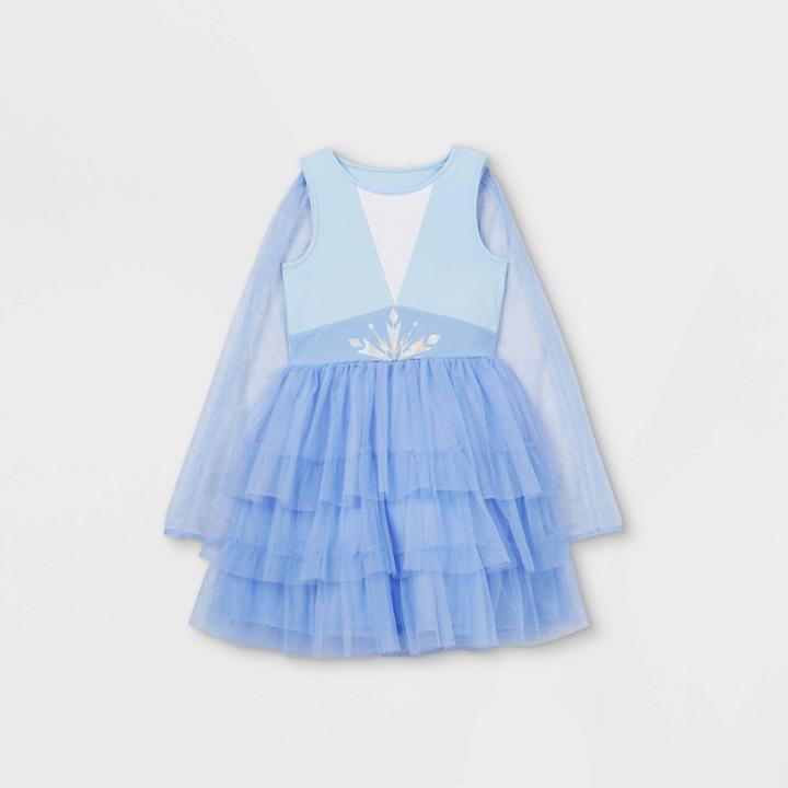Girls' Disney Frozen Elsa Cape Tutu Dress - Blue