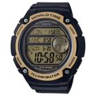 Men's Casio Ae3000w-9av Digital Watch - Black/gold