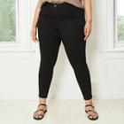 Women's Plus Size Mid-rise Skinny Cropped Jeans - Ava & Viv Black