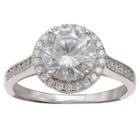 Target Women's Round Cubic Zirconia Ring In Sterling Silver - Silver/clear (8), Clear