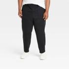 Men's Big & Tall Regular Fit Tapered Polar Fleece Jogger Pants - Goodfellow & Co Black