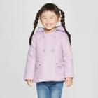 Toddler Girls' Faux Wool Cat Overcoat - Cat & Jack Purple