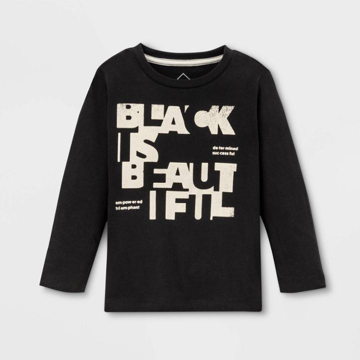 Well Worn Toddler Black Is Beautiful Long Sleeve Crewneck T-shirt - Black 2t, Toddler Unisex