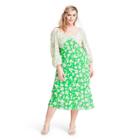 Plus Size Daisy Long Sleeve Swing Dress - Rixo For Target Green