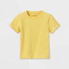 Toddler Solid Washed Short Sleeve T-shirt - Cat & Jack Yellow