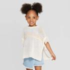 Toddler Girls' Striped Baja Pullover Sweater - Art Class Cream