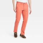Men's Athletic Fit Hennepin Chino Pants - Goodfellow & Co Coral Stone 28x30, Pink/grey