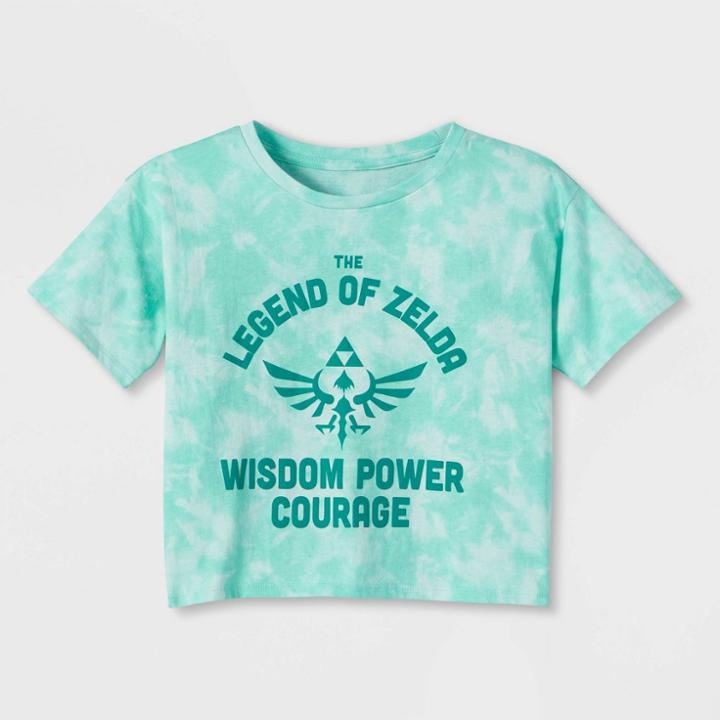 Girls' Nintendo Legend Of Zelda Short Sleeve Graphic T-shirt - Green