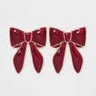 Sugarfix By Baublebar Pretty Bow Stud Earrings - Burgundy, Red