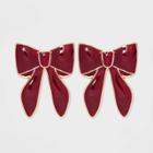 Sugarfix By Baublebar Pretty Bow Stud Earrings - Burgundy, Red