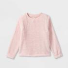 Girls' Sherpa Pullover Sweatshirt - Cat & Jack Powder Pink
