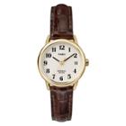 Women's Timex Easy Reader Watch With Leather Strap - Gold/brown T20071jt