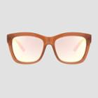Women's Surf Plastic Sunglasses - A New Day Brown, Women's, Size: Small, Brown/blue