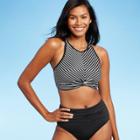 Women's High Neck Twist-front Bikini Top - Kona Sol Black