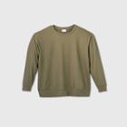 Women's Plus Size Crewneck Sweatshirt - Ava & Viv Olive X, Women's, Green
