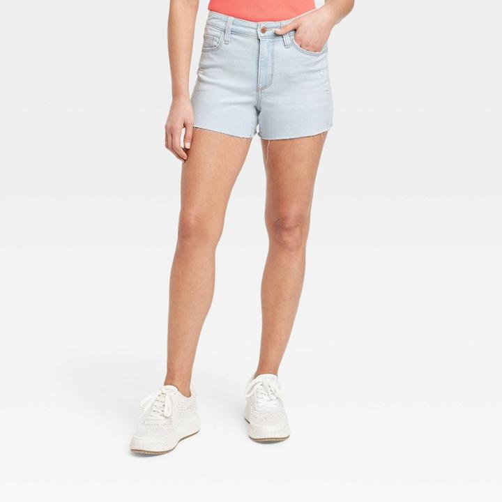 Women's High-rise Midi Jean Shorts - Universal Thread