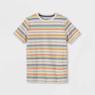 Boys' Rainbow Striped Short Sleeve T-shirt - Cat & Jack Cream