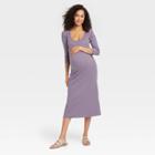 The Nines By Hatch 3/4 Sleeve Ribbed Jersey Maternity Dress