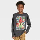 Boys' Justice League Long Sleeve Graphic T-shirt - Gray