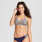 Women's Striped Cut Out Bralette Bikini Top - Mossimo Starry