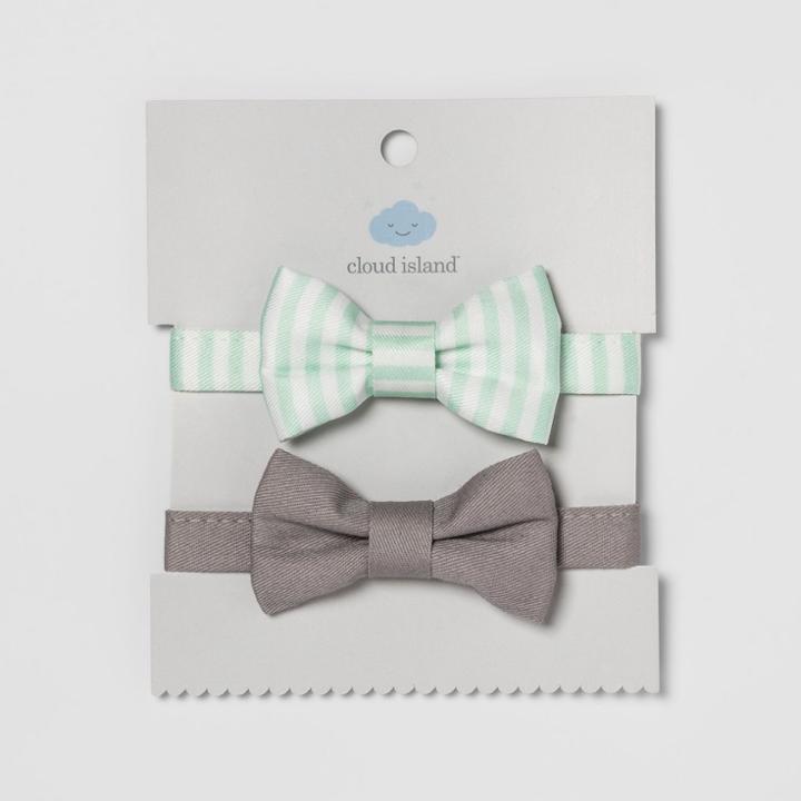 Baby Bow Ties 2pk - Cloud Island Mint/gray, Infant Boy's