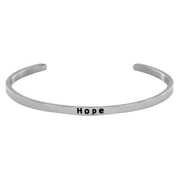 West Coast Jewelry Stainless Steel 'hope' Cuff Bracelet,