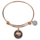 Distributed By Target Women's Stainless Steel Lucky Elephant Expandable Bracelet - Rose Gold