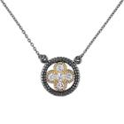 Target 0.9 Ct. T.w. Cubic Zirconia Pendant Necklace In Black And Yellow Rhodium Plated Sterling Silver - Black/white, White Black