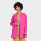 Women's Boxy Blazer - A New Day Pink