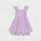 Toddler Girls' Adaptive Abdominal Access Sparkle Tutu Dress - Cat & Jack Purple