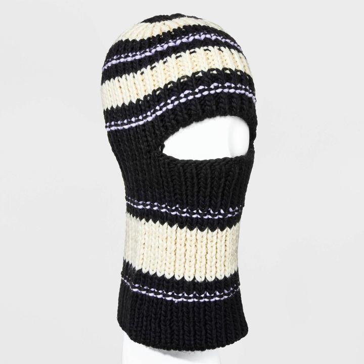 Women's Striped Balaclava - Wild Fable Black