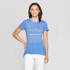 Petitewomen's Short Sleeve Summer Nights Graphic T-shirt - Awake Blue