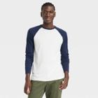 Men's Long Sleeve Lyndale T-shirt - Goodfellow & Co Blue