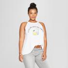 Women's Plus Size When Life Gives You Lemons High Neck Graphic Tank Top - Modern Lux (juniors') White