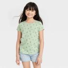 Girls' Printed Short Sleeve T-shirt - Cat & Jack Sage Green