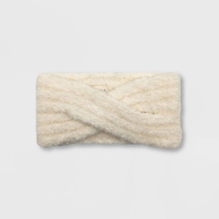 Women's Sherpa Headband - Universal Thread Cream One Size, Women's, Ivory
