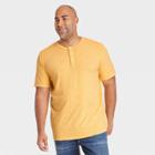 Men's Tall Relaxed Fit Short Sleeve Henley T-shirt - Goodfellow & Co Yellow