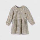 Toddler Girls' Cozy Sparkle Long Sleeve Dress - Cat & Jack Gray