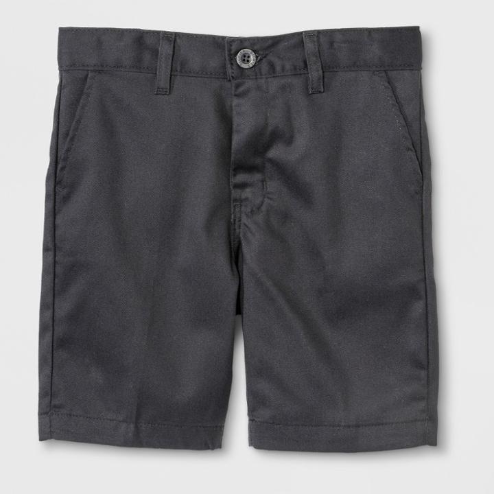 Dickies Boys' Slim Fit Flat Front Shorts - Black