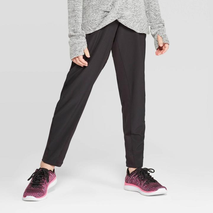 Girls' Light Weight Stretch Woven Pants - C9 Champion Black L, Girl's,