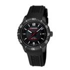 Men's Wenger Roadster Black Night - Swiss Made - Black Pvd Case Silicone Strap Watch - Black,