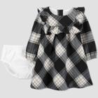 Baby Girls' Plaid Dress - Just One You Made By Carter's Black Newborn
