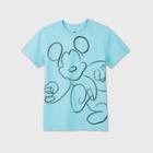 Women's Disney Mickey Boyfriend Short Sleeve Graphic T-shirt - Blue