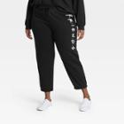Women's Friends Plus Size Graphic Jogger Pants - Black
